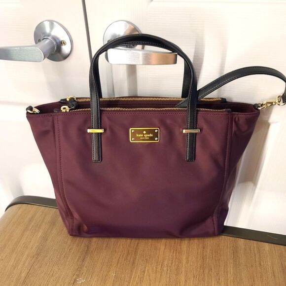 Kate Spade Dawn Tote Burgundy WKRU4715 NEW - Picture 1 of 10
